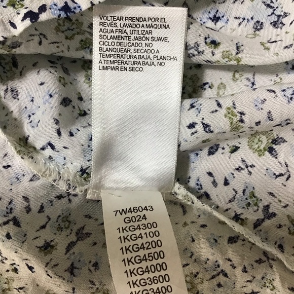 Lucky Brand Floral Lace Blouse - White and Blue - Picture 9 of 11